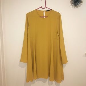 Zara - Mustard Yellow Flowy Party Dress